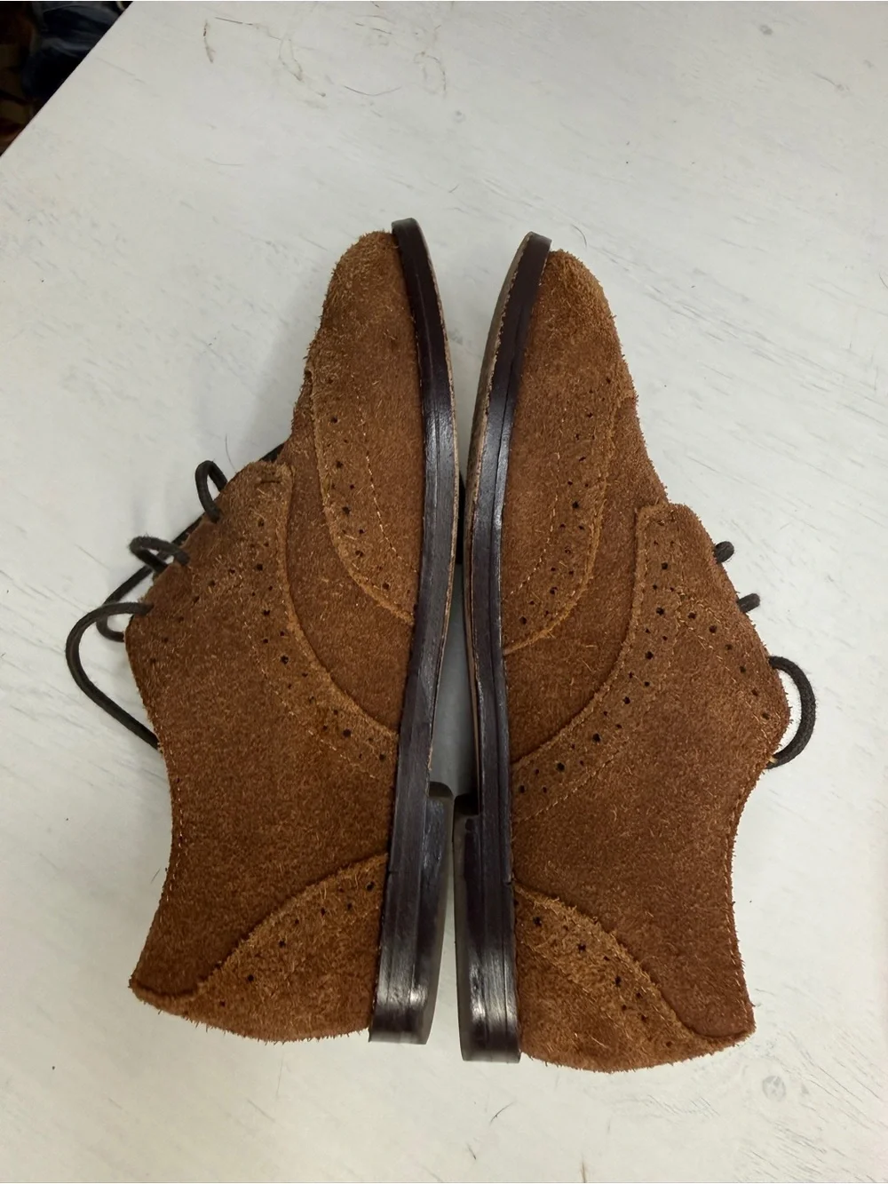 Janie and Jack Cinnamon Suede Wingtip Shoe size 9